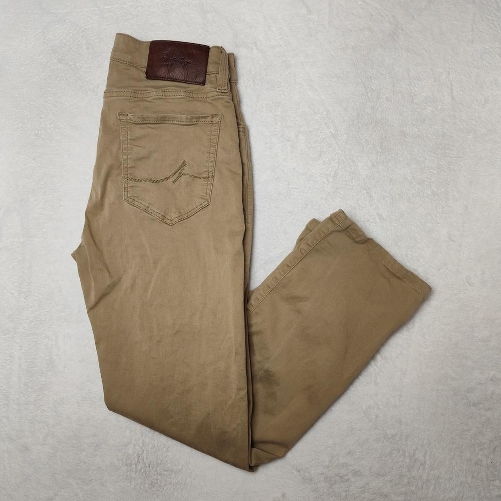 34 Heritage Courage Jeans Mens‎ 32x28 Beige Straight Stretch Denim Casual Pants